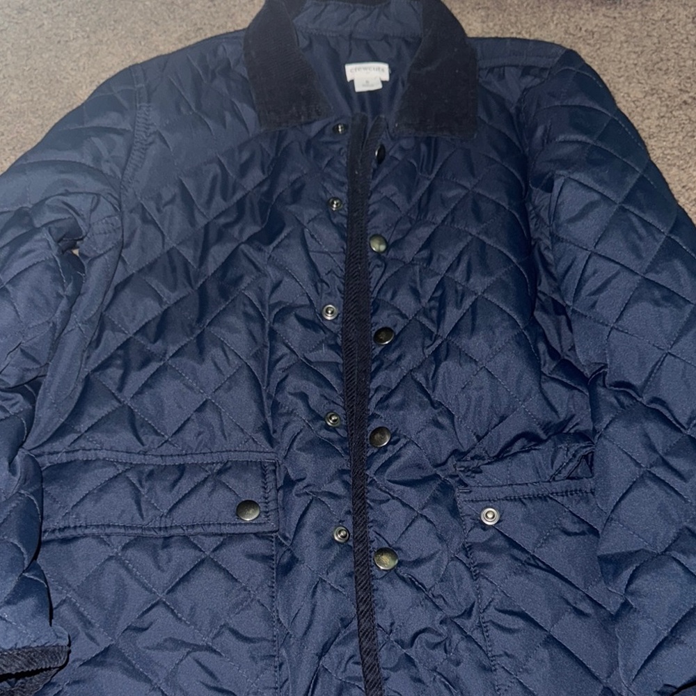 Boys Navy Quilted Jacket